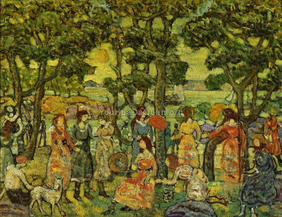 Landscape with Figures - 莫里斯·巴西·加斯特